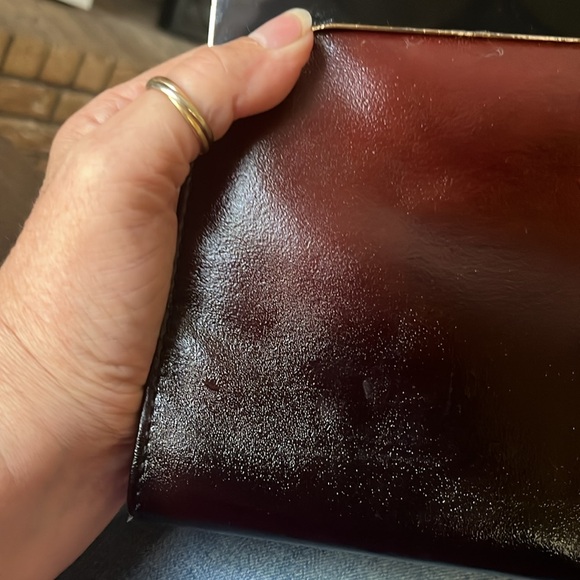 Banana Republic reddish brown to black ombré clutch. - Picture 7 of 8